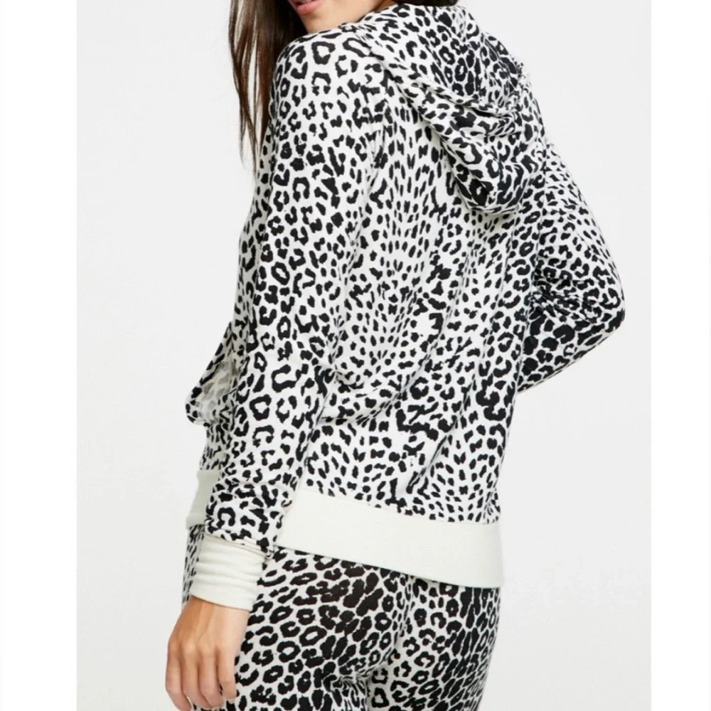 Chaser Animal Print White/Black Hoodie - Picture 3 of 7